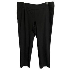 Zac & Rachel Woman Black Pull-On Stretch Panta 3X Ankle Length